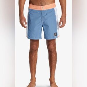 Quiksilver Blue Board Shorts Quick-Dry Mid-Thigh